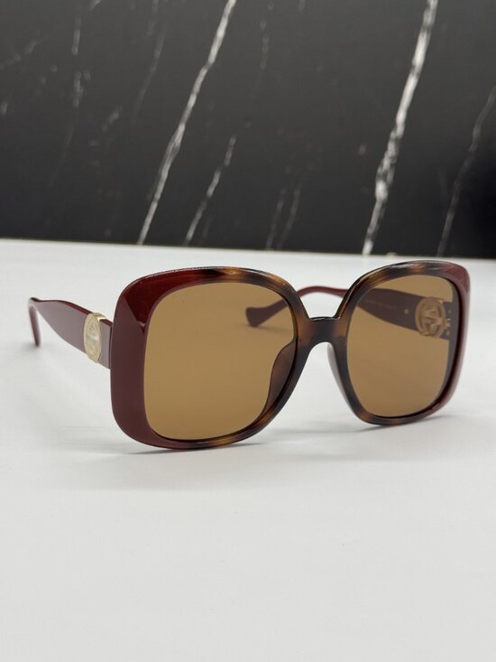 NEW GUCCI GG1029SA 003 SUNGLASSES HAVANA WOMEN EYEWEAR WITH CHAIN main image 10